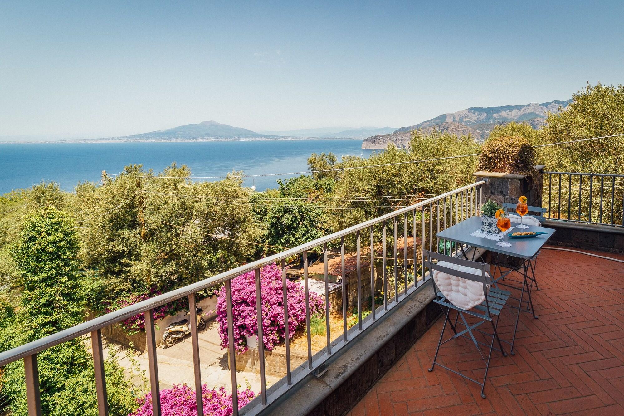 Villa Carolina Sorrento Private Heated Pool And Sea View Exterior photo