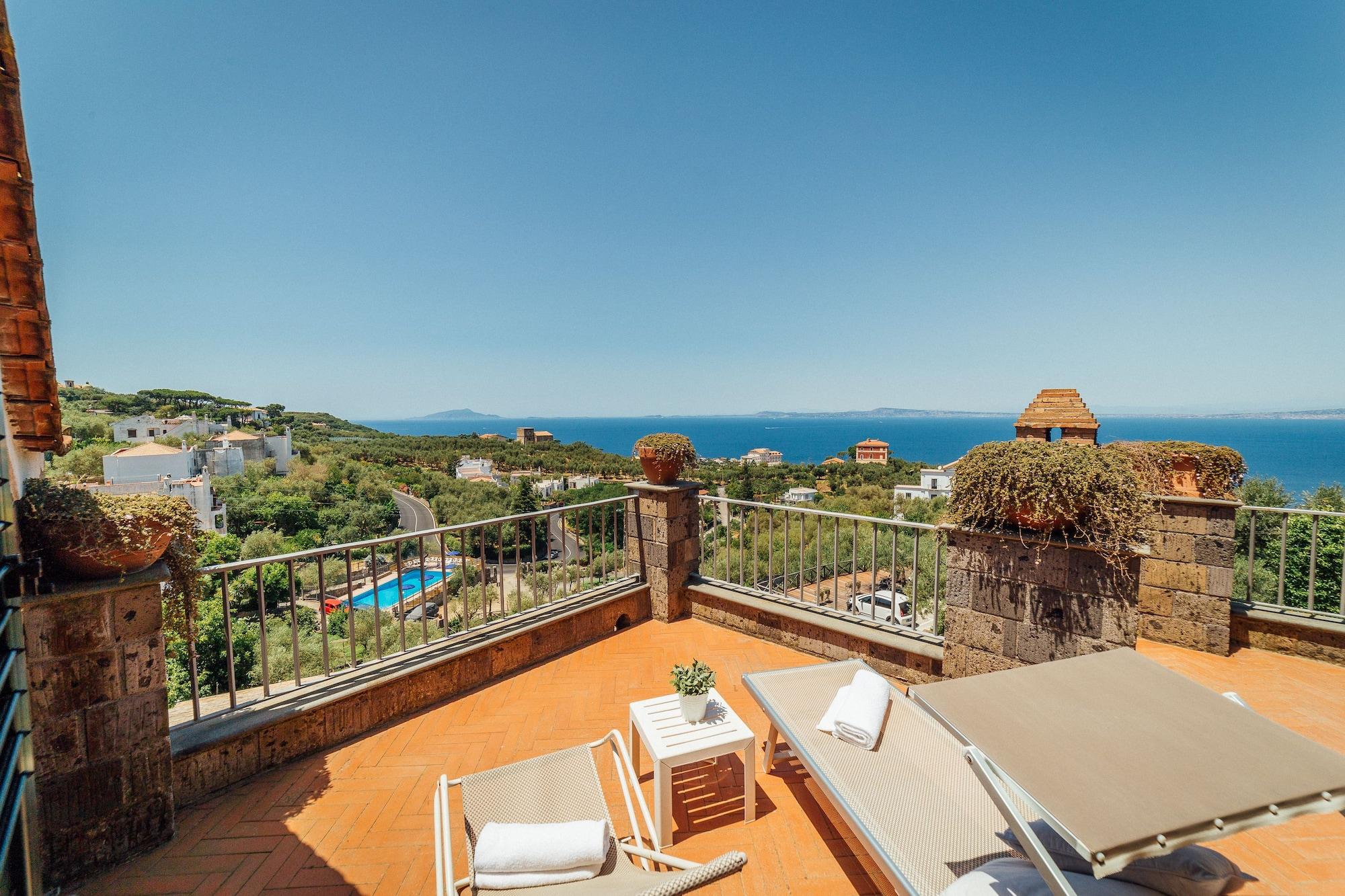 Villa Carolina Sorrento Private Heated Pool And Sea View Exterior photo